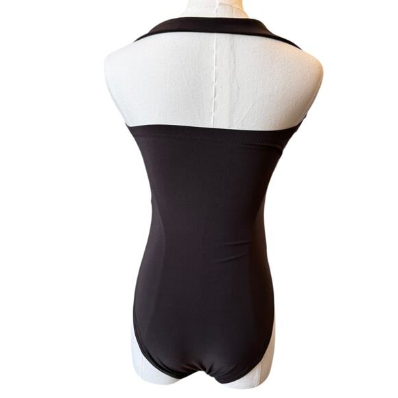 New Norma Kamali Women's Chocolate Stunning Cayla Bodysuit Size Small /36 - Picture 7 of 10